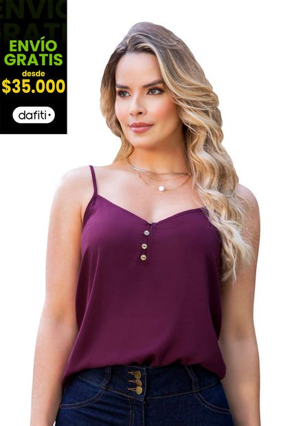 Camiseta Mujer Berenjena Mp 87155