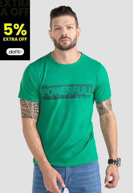 Camiseta Hombre Verde Mp 100490
