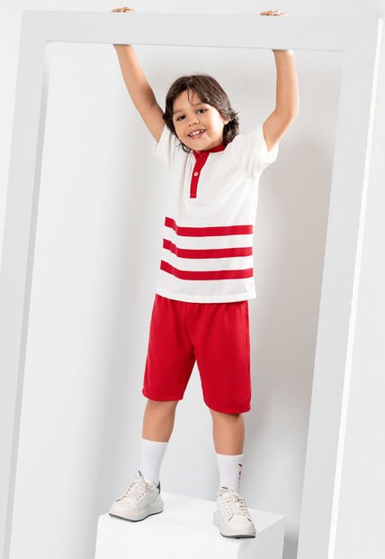 Conjunto Infantil Masculino Rojo Mp 104851