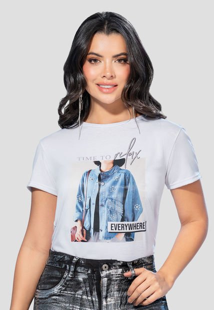 Camiseta Mujer Blanco Mp 105199