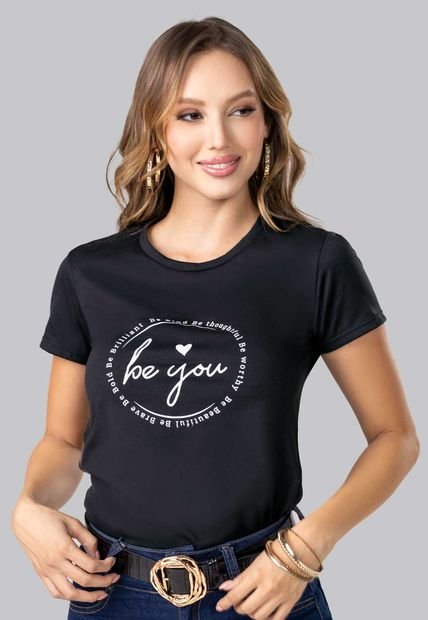 Camiseta Mujer Negro Mp 102324