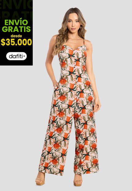 Enterizo Largo Mujer Estampado Mp 105624