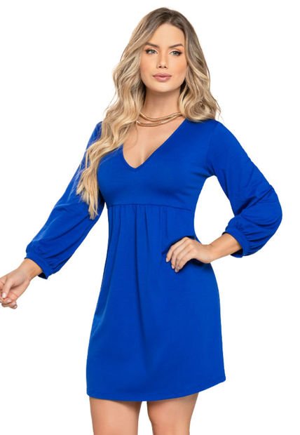 Vestido Corto Mujer Azul Mp 4739