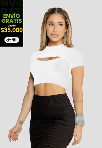 Blusa Mujer Blanco Mp 88395