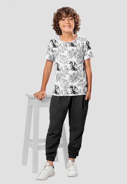 Conjunto Infantil Masculino Negro Mp 104882