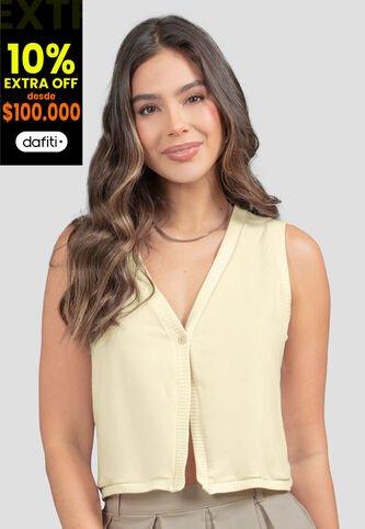 Chaleco Mujer Crema Mp 111303 MP