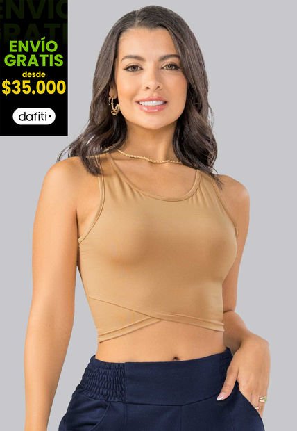 Crop Top Mujer Amarillo Mp 100130
