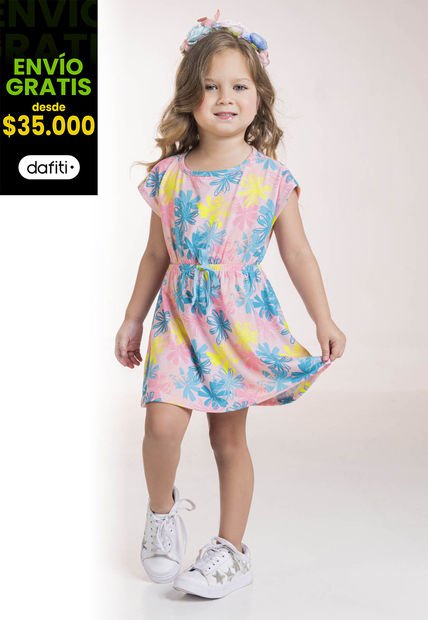 Vestido Infantil Multicolor Mp 1389