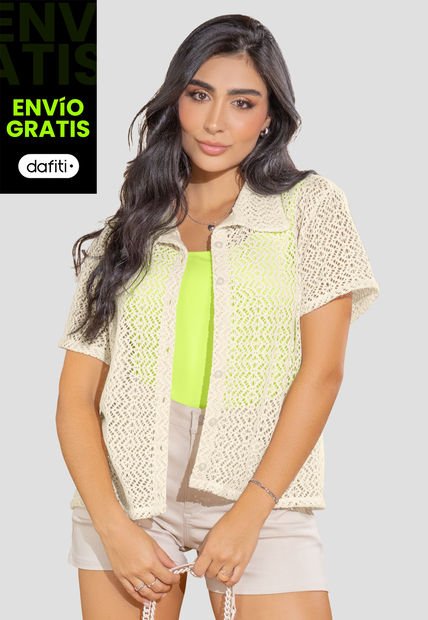Camisa Mujer Crema Mp 108125
