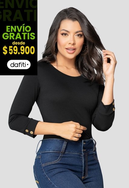 Camibuzo Mujer Negro Mp 2364