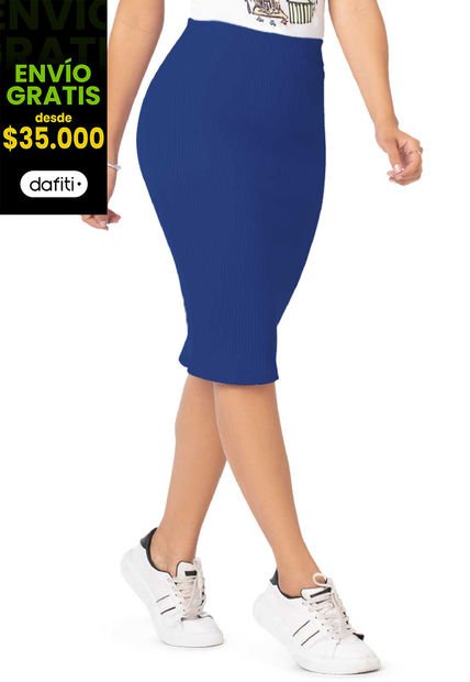 Falda Larga Mujer Azul Mp 88877
