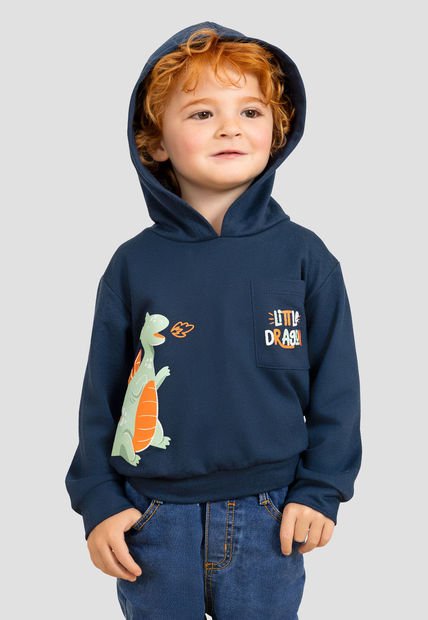Buzo Infantil Masculino Azul Navy Mp 105339