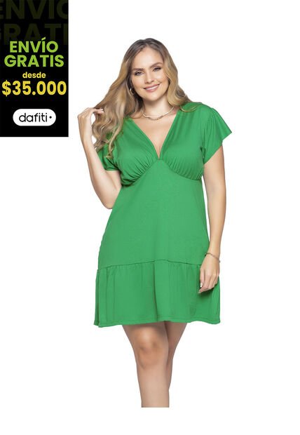 Vestido Corto Mujer Verde Antioquia Mp 9496