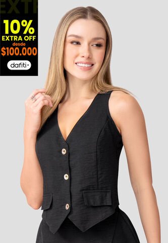 Chaleco Mujer Negro Mp 111273 MP