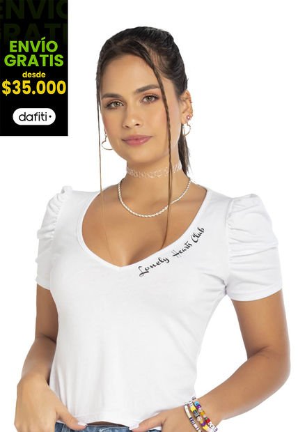 Camiseta Mujer Blanco Mp 34745