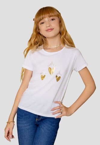 Camiseta Infantil Femenino Blanco Mp 105394 MP
