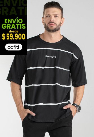 Camiseta Hombre Negro Mp 101221 MP