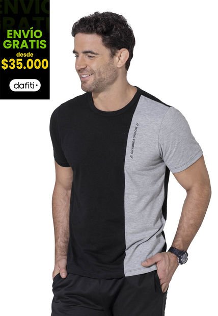 Camiseta Masculino Negro Mp 3967