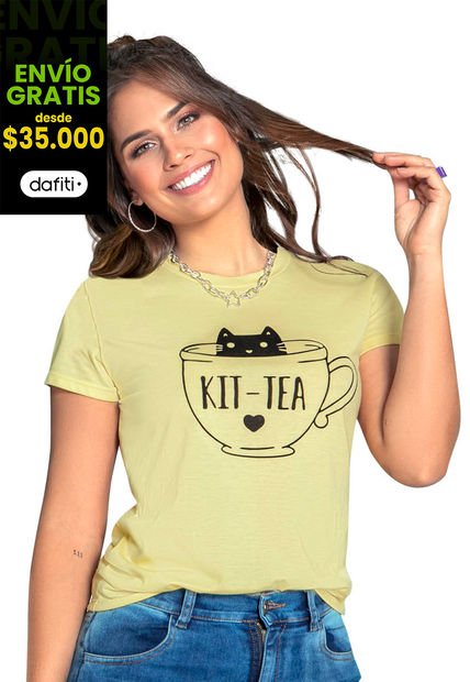 Camiseta Mujer Amarillo Mp 86655