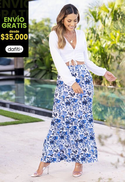 Crop Top Mujer Blanco Mp 2439