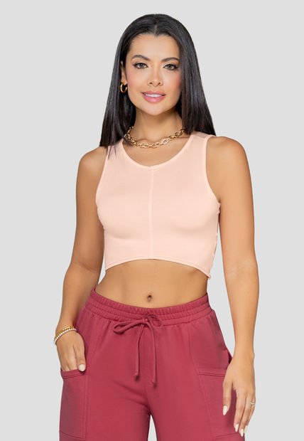 Crop Top Mujer Palo De Rosa Mp 101086