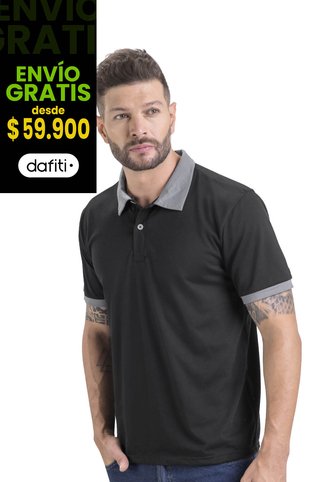 Polo Masculino Negro Mp 3354 MP