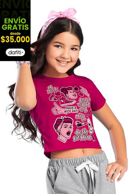Blusa Infantil Femenino Fucsia Mp 79422