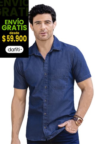 Camisa Hombre Azul Mp 07984 MP