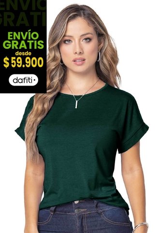 Camiseta Mujer Verde Botella Mp 9676 MP
