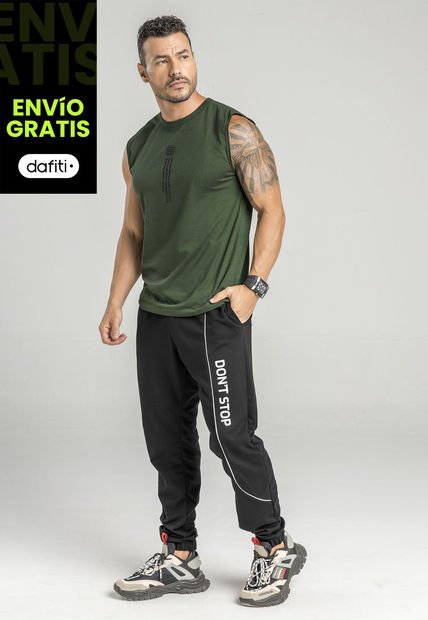 Jogger Hombre Negro Mp 554