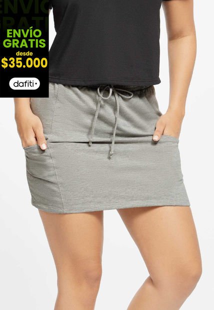 Falda Corta Mujer Gris Mp 101994