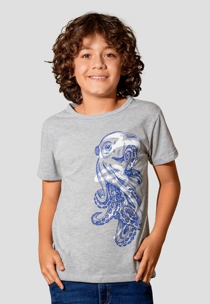 Camiseta Niños Infantil Gris Jaspe Mp 105400