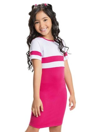 Vestido Infantil Femenino Fucsia Mp 89900