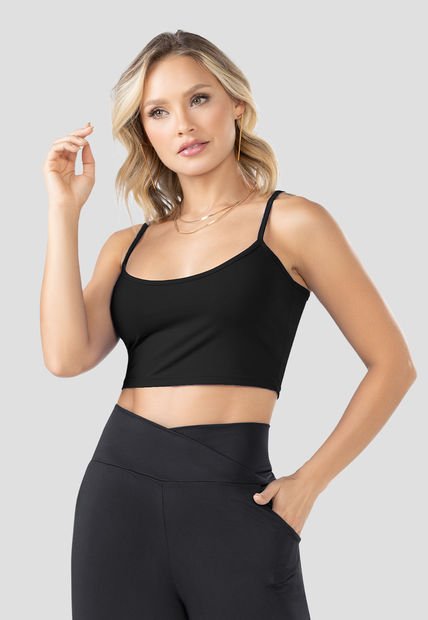 Crop Top Mujer Negro Mp 100229