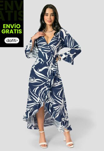 Vestido Largo Mujer Estampado Mp 112051 MP