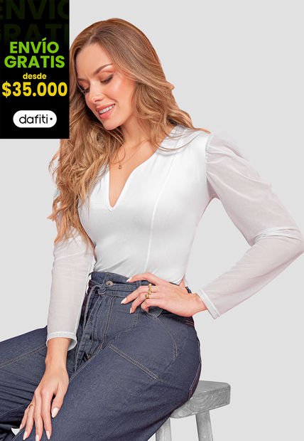 Blusa Mujer Blanco Mp 106970