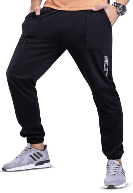 Jogger Hombre Negro Mp 6073
