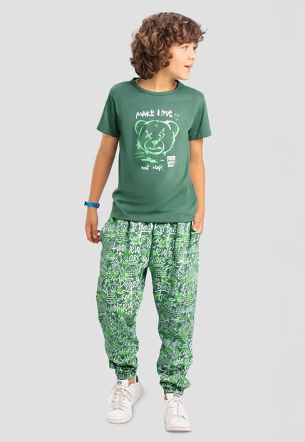 Conjunto Infantil Masculino Verde Mp 103680