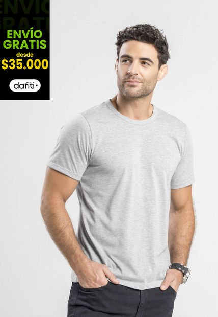 Camiseta Masculino Gris Jaspe Mp 1870