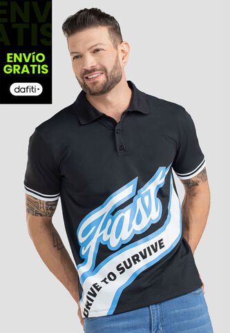 Polo Hombre Negro Mp 100492 MP