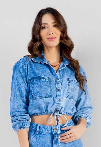 Camisa Mujer Azul Mp 103394