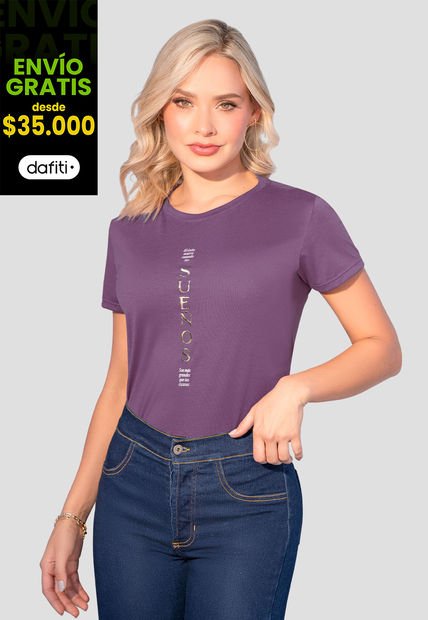 Camiseta Mujer Ciruela Mp 1670
