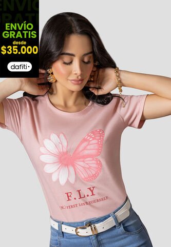 Camiseta Mujer Rosa Polvo Mp 112399 MP