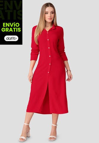 Vestido Largo Mujer Rojo Mp 111082 MP