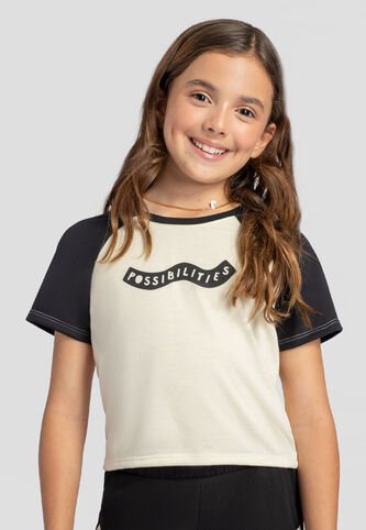 Camiseta Infantil Femenino Bicolor Mp 111114 MP