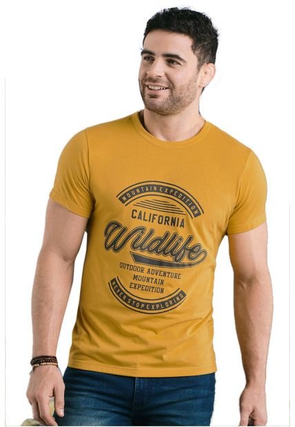 Camiseta Para Hombre Mostaza MP