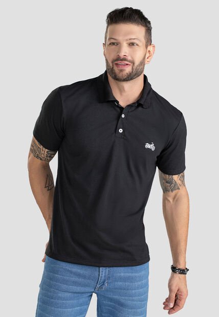 Polo Hombre Negro Mp 101105