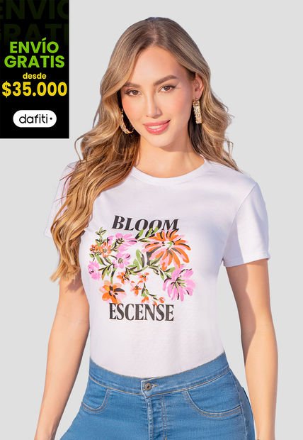 Camiseta Mujer Blanco Mp 107545