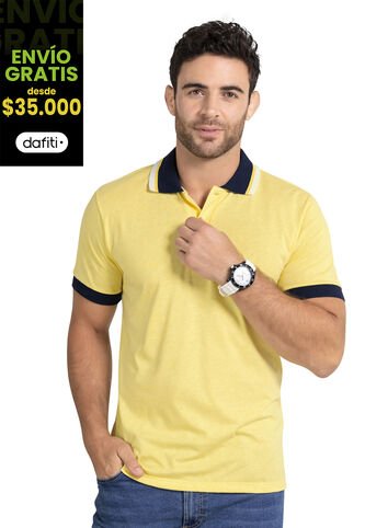 Polo Hombre Amarillo Pastel Mp 96612 MP
