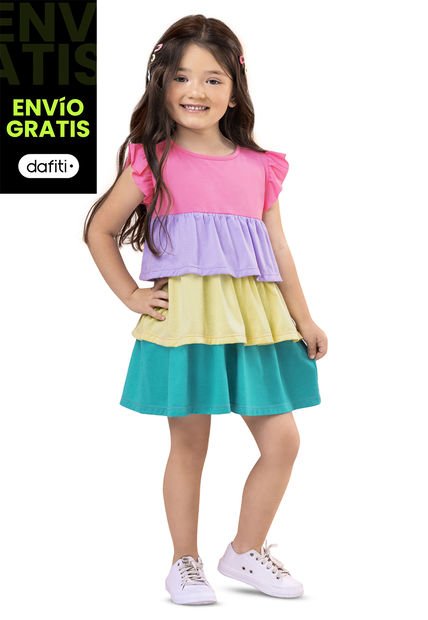 Vestido Infantil Multicolor Mp 7467